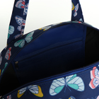 Сумка женская на молнии «Буквы», 1 отдел, 1 наружный карман, синий/разноцветный - Фото 3