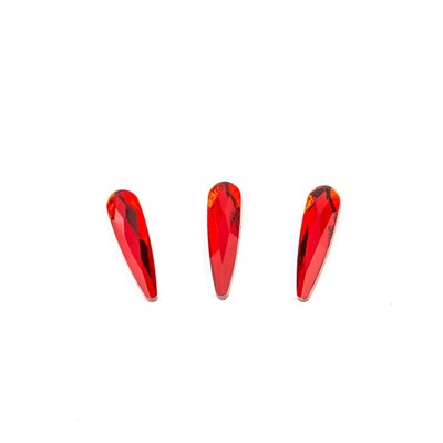 Стразы для дизайна ногтей TNL «Луч», красные, 10 шт