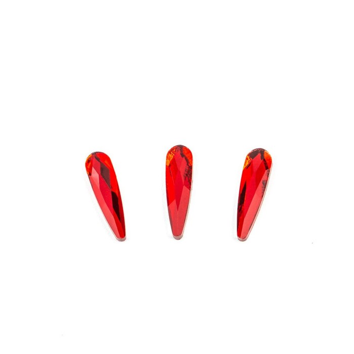 Стразы для дизайна ногтей TNL «Луч», красные, 10 шт - Фото 1