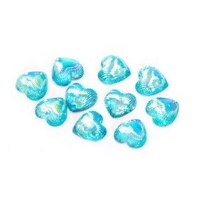 Дизайн пластиковый TNL «Сердце», голубой, 10 шт