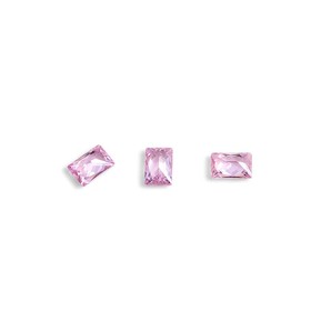 Кристаллы для объёмной инкрустации TNL «Багет», №1, розовый, 10 шт