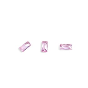 Кристаллы для объёмной инкрустации TNL «Багет», №2, розовый, 10 шт