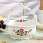 Конфетница «Корзиночка», 16.5×16.5×15 см, Семикаракорская керамика 1 сорт, Алдошина Л.В. - Фото 1