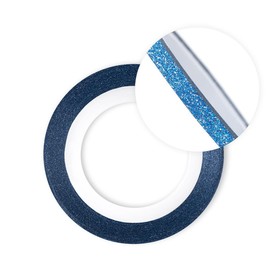 Нить для дизайна ногтей на клеевой основе TNL, 3 мм, перламутровая, синяя