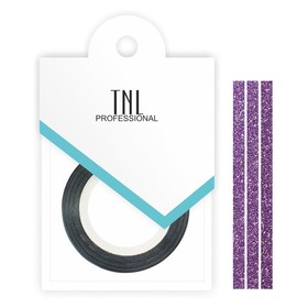 Нить для дизайна ногтей на клеевой основе TNL, 2 мм, перламутровая, фиолетовая