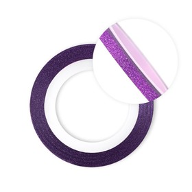 Нить для дизайна ногтей на клеевой основе TNL, 3 мм, перламутровая, фиолетовая
