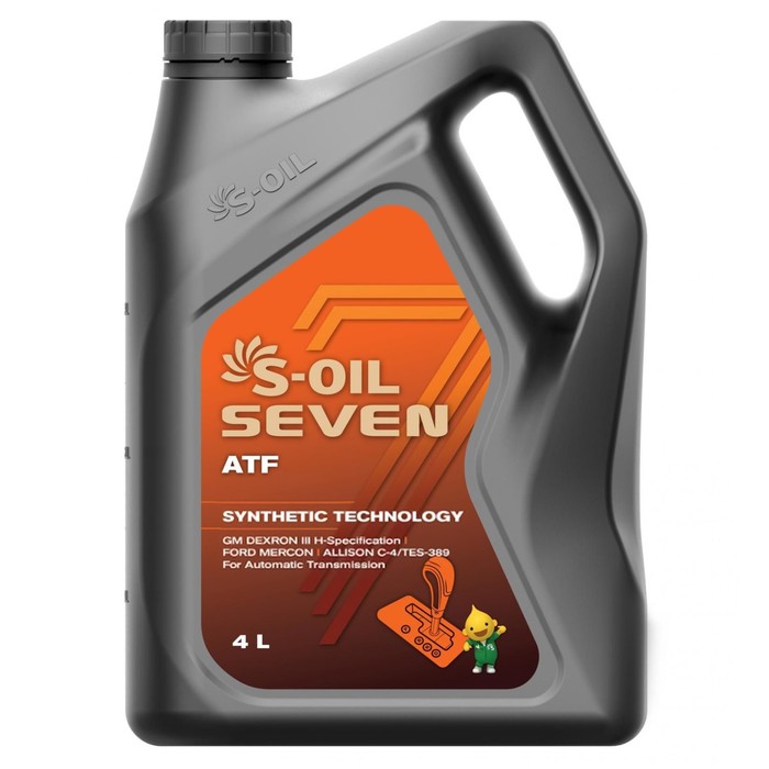 Трансмиссионное масло S-OIL 7 ATF III , 4 л - Фото 1