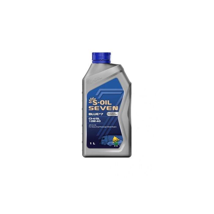 Автомобильное масло S-OIL 7 BLUE #7 CI-4/SL 10W-40 синтетика, 1 л - Фото 1