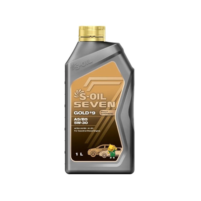 Автомобильное масло S-OIL 7 GOLD #9 А5/В5  5W-30 синтетика, 1 л - Фото 1
