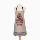 Фартук «Доляна. Настоящий защитник», 70×60 см, рогожка,100% хлопок, 160 г/м² - Фото 5