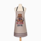 Фартук кухонный «Доляна. Настоящий защитник», 70×60 см, рогожка,100% хлопок, 160 г/м² - Фото 6