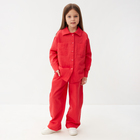 Костюм (рубашка и брюки) детский KAFTAN "Лен", размер 36 (134-140 см), красный - фото 321395337