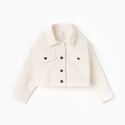 Рубашка верхняя укороченная детская «Крошка Я», рост 86-92 см, молочная