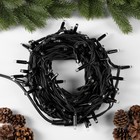 УЦЕНКА Гирлянда «Нить» 10 м, IP65, УМС, тёмная каучуковая нить, 100 LED, свечение тёплое белое, 220 В - фото 13993024