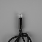 УЦЕНКА Гирлянда «Нить» 10 м, IP65, УМС, тёмная каучуковая нить, 100 LED, свечение тёплое белое, 220 В - фото 13993025