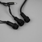 УЦЕНКА Гирлянда «Нить» 10 м, IP65, УМС, тёмная каучуковая нить, 100 LED, свечение тёплое белое, 220 В - фото 13993026