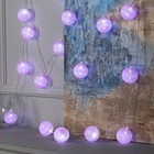 УЦЕНКА Гирлянда «Нить», 5 м, с насадками в виде шариков, IP20, 20 LED, 220 В, прозрачная нить, свечение белое - Фото 2