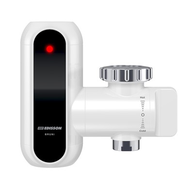 Водонагреватель EDISSON Bruni 3500, проточный, 3500 Вт, бело-чёрный