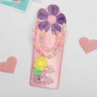 Комплект детский «Выбражулька» 3 предмета: 2 заколки, кулон, цветы, цветной - фото 12174757