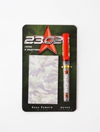 Подарочный набор ручка шариковая и блок бумаги 30 л «23 февраля. Герой и защитник» - Фото 1