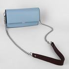 Ручка для сумки, с плоскими цепочками и карабинами, 120 × 3 см, цвет коричневый/серебряный - фото 8801122