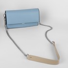 Ручка для сумки, с плоскими цепочками и карабинами, 120 × 3 см, цвет бежевый/серебряный - фото 8801127