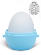 Мастурбатор EGG рельефный, в футляре для хранения, синий - Фото 2