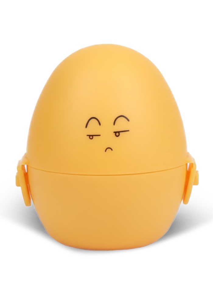 Мастурбатор EGG рельефный, в футляре для хранения, желтый - Фото 1
