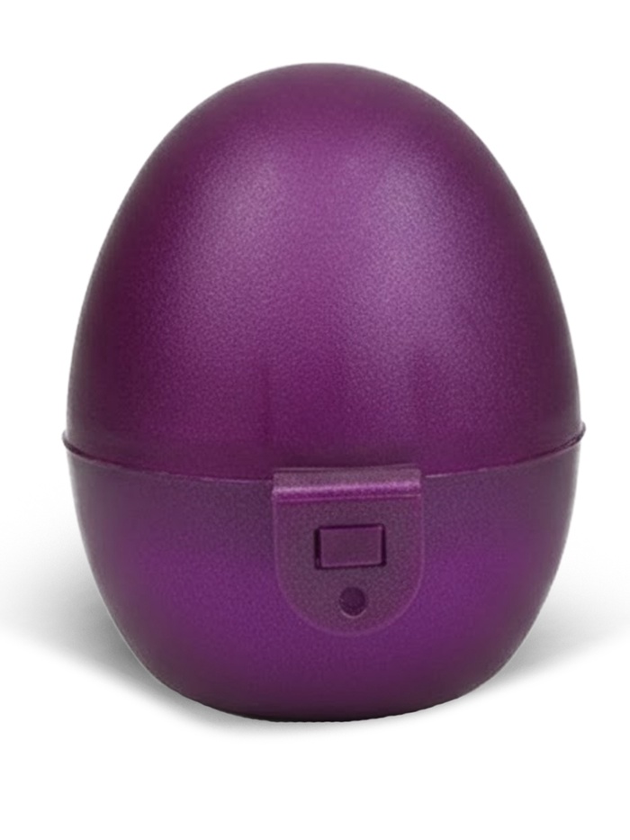 Мастурбатор EGG рельефный, в футляре для хранения, фиолетовый - Фото 1