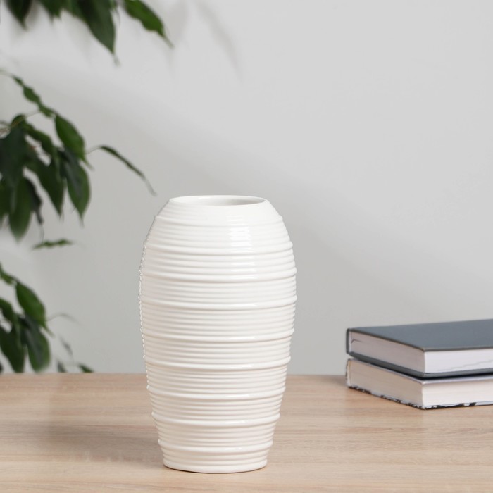 Ваза «Арья», h=20 см, керамика, белая - Фото 1