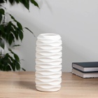 Ваза керамика настольная "Жаклин" 22 см, белый - фото 809489049