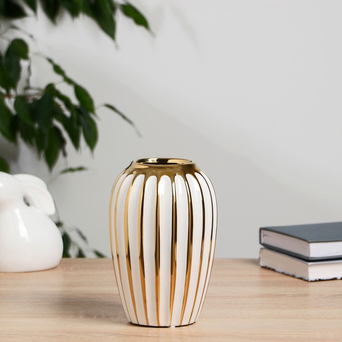 Ваза «Кэли», h=18 см, керамика, белая