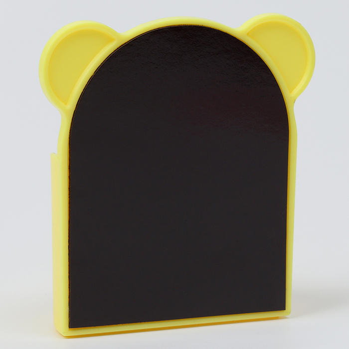 Магнитная универсальная подставка для маркеров и губок "Мишка" жёлтый цвет 4х9х10см