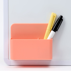 Магнитная универсальная подставка для маркеров и губок "Двойная" розового цвета 4х12х10см - Фото 1