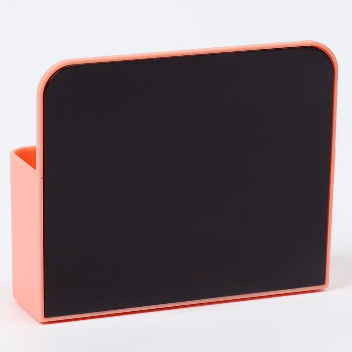 Магнитная универсальная подставка для маркеров и губок "Двойная" розового цвета 4х12х10см