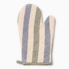 Варежка-прихватка Доляна «Полоса», син/зел, 28×17 см, 50% п/э, 50% хлопок 10103121