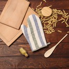 Варежка-прихватка Доляна «Полоса», син/зел, 28×17 см, 50% п/э, 50% хлопок 10103121