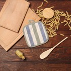 Прихватка Доляна «Полоса», син/зел, 17?17 см, 50% п/э, 50% хлопок (комплект 2 шт) - фото 23636643