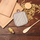 Прихватка «Доляна. Полоса», коричневая, 17×17 см, 50% п/э, 50% хлопок - Фото 5