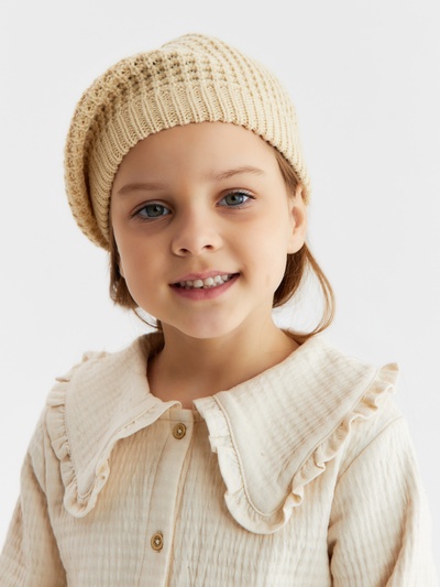 Берет для девочки MINAKU, бежевый, размер 50