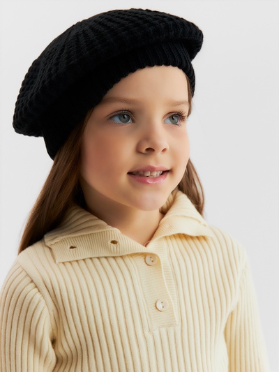 Берет для девочки MINAKU, чёрный, размер 50