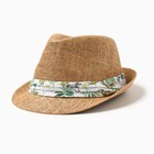 Шляпа мужская MINAKU, цвет светло-коричневый, р-р 58 - фото 321032603