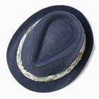 Шляпа мужская MINAKU, цвет синий, р-р 58 - Фото 2