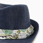 Шляпа мужская MINAKU, цвет синий, р-р 58 - Фото 3