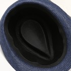 Шляпа мужская MINAKU, цвет синий, р-р 58 - Фото 4