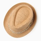 Шляпа мужская MINAKU, размер 58, светло-коричневая - фото 24534854