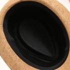 Шляпа мужская MINAKU, размер 58, светло-коричневая - фото 24534856