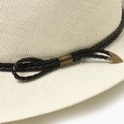 Шляпа мужская MINAKU, цвет белый, р-р 58 - Фото 4