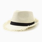 Шляпа мужская MINAKU, цвет белый, р-р 58 - фото 321032632