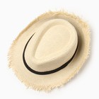Шляпа мужская MINAKU, цвет молочный, р-р 58 - Фото 2